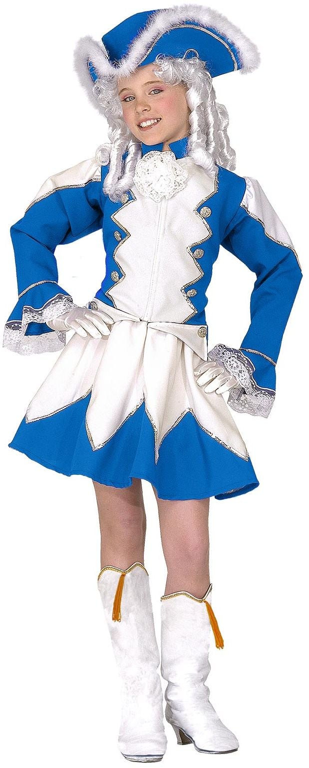 Blauwe majorette kleding kind