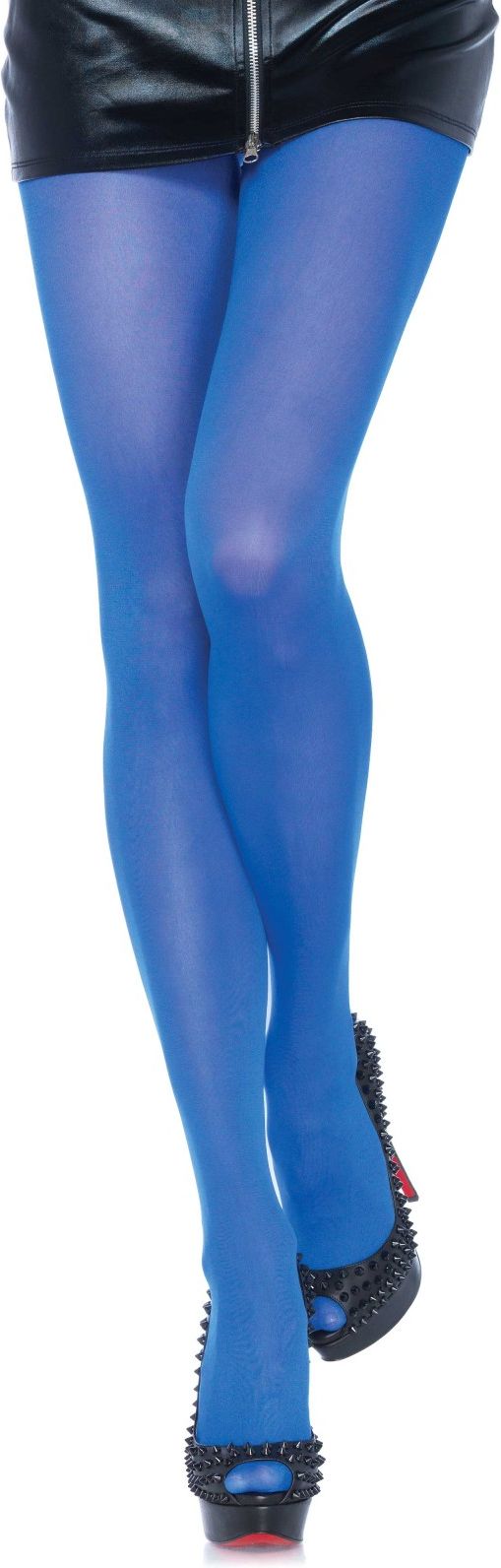 Blauwe nylon panty