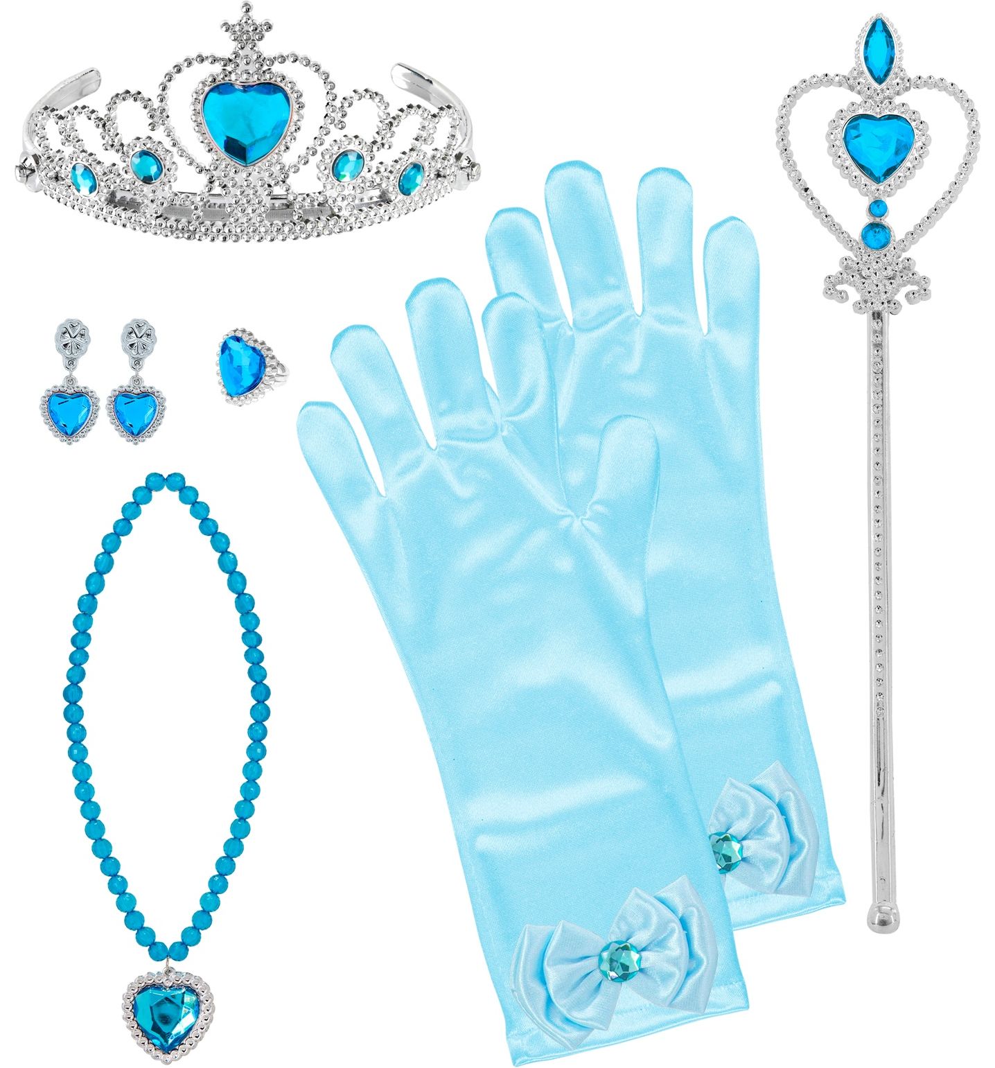 Blauwe prinses Elsa accessoire set