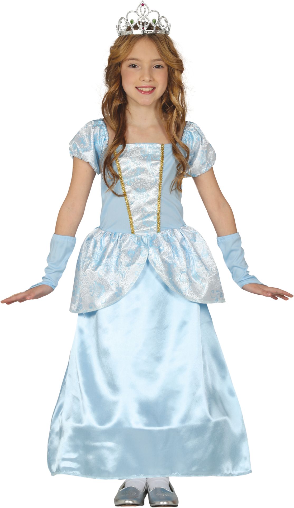 Blauwe prinsessen jurk meisje