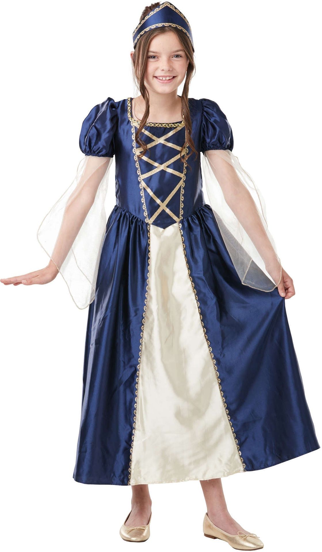 Blauwe Renaissance Jurk Meisjes