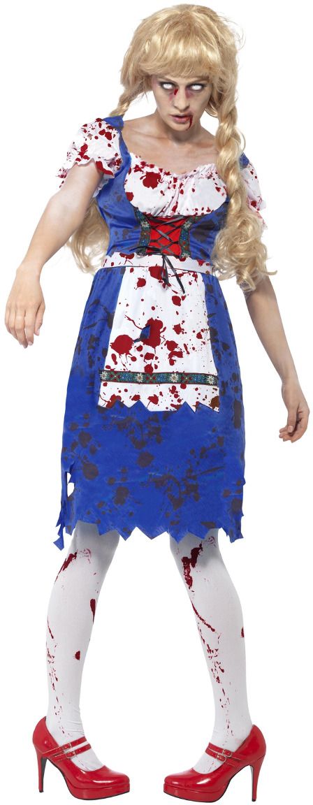 Blauwe zombie dirndl