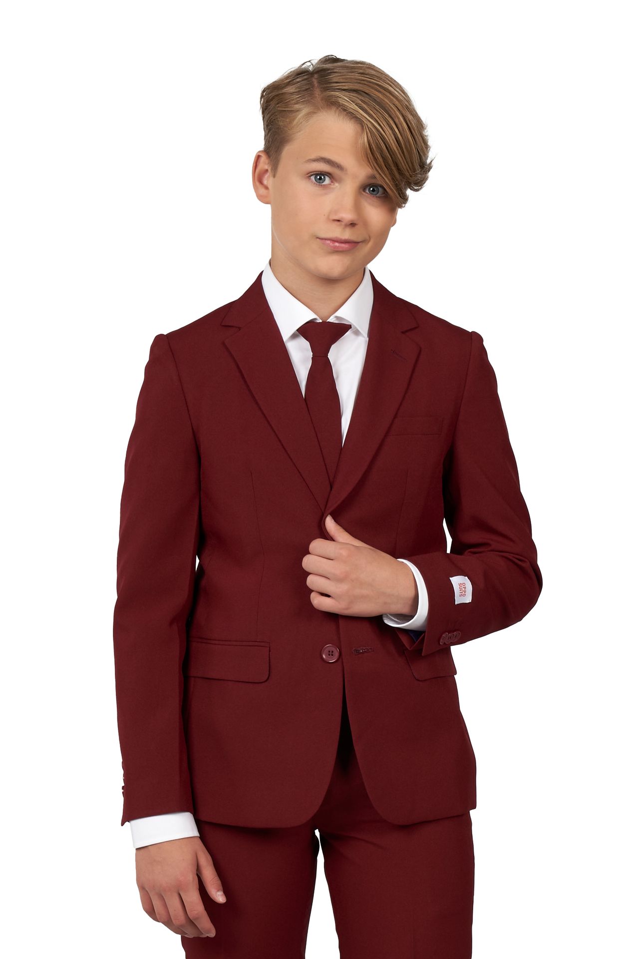 Blazing Burgundy suit Tiener Jongens Opposuits