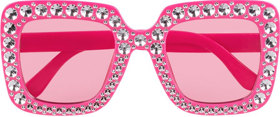 Bling Bling roze feestbril