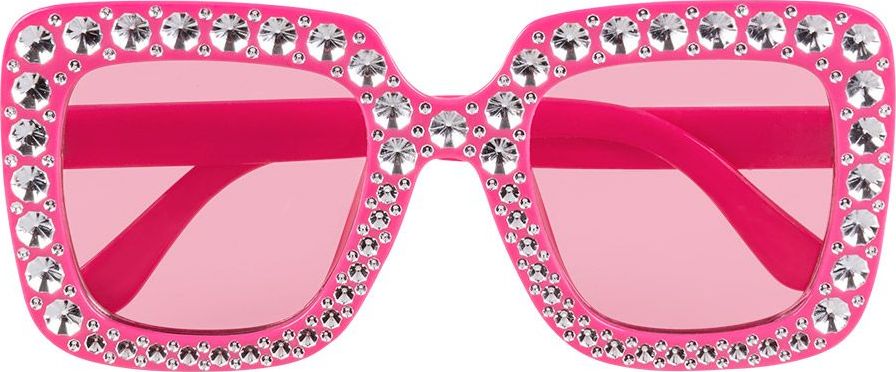 Bling Bling roze feestbril