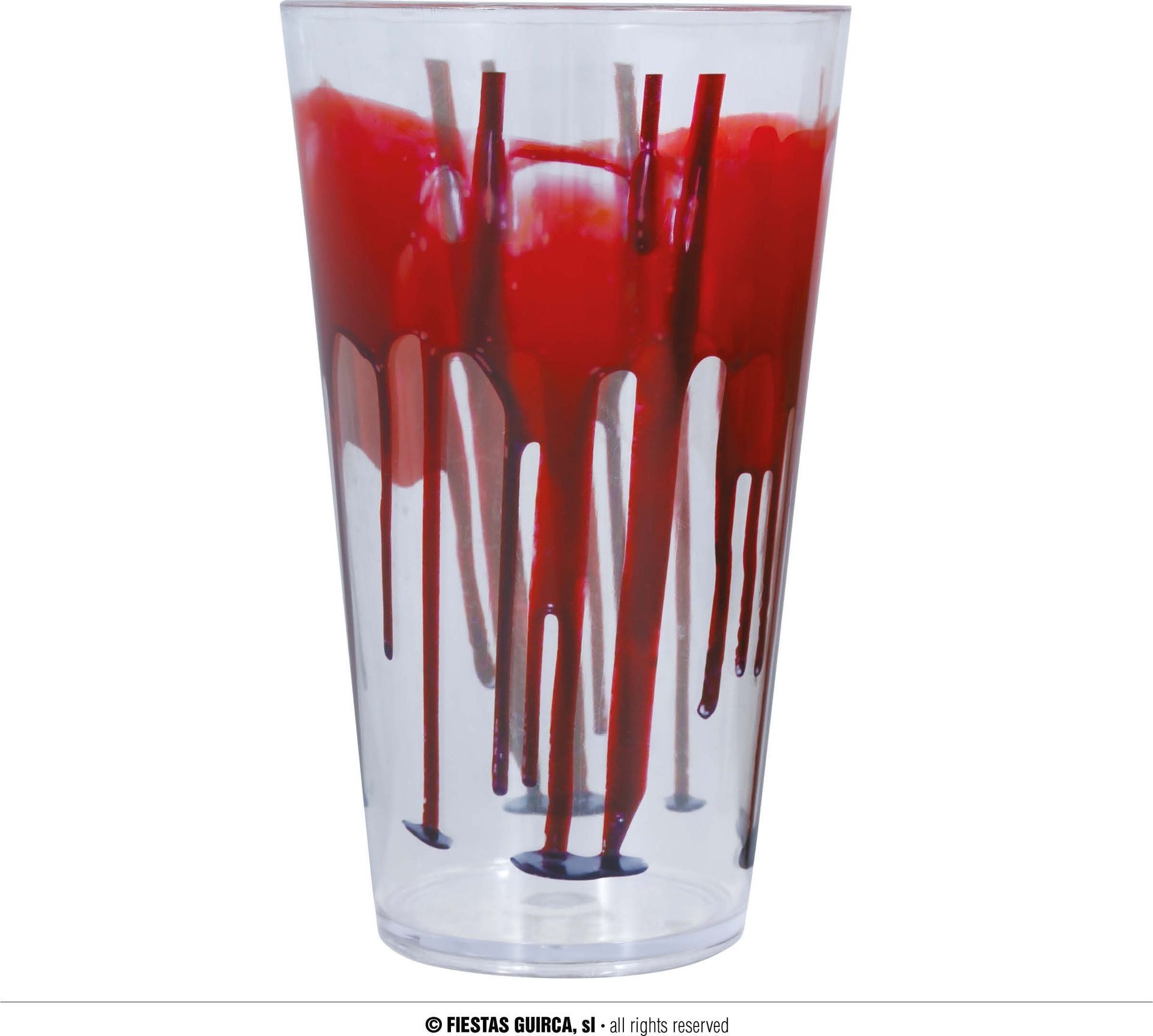 Bloederige Drinkbeker Transparant 15 Cm Halloween
