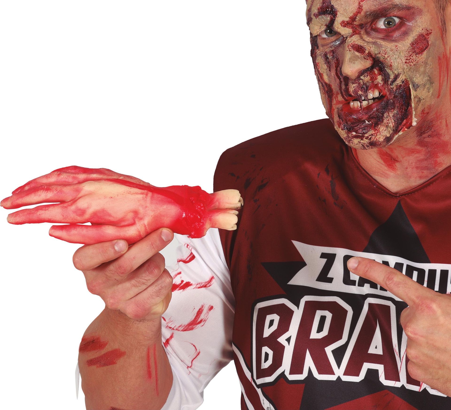 Bloederige hand 25 cm halloween