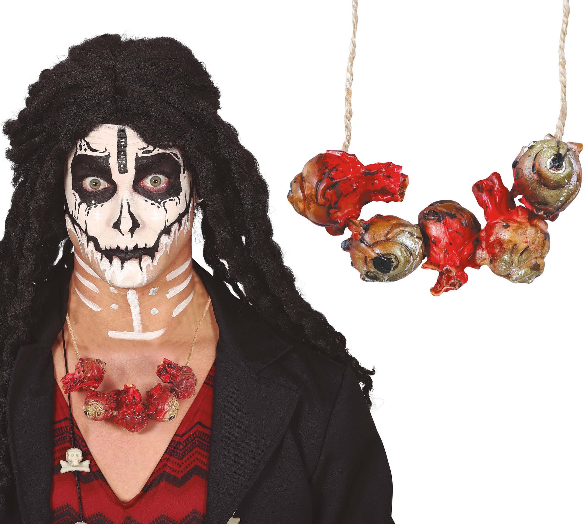 Bloederige ogen ketting halloween