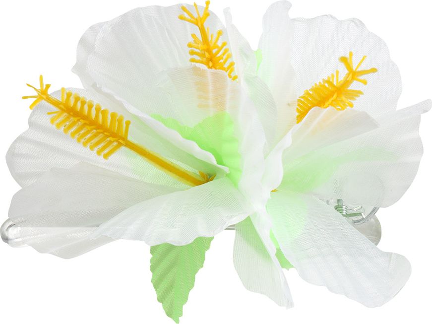 Bloemen haarclip hibiscus wit