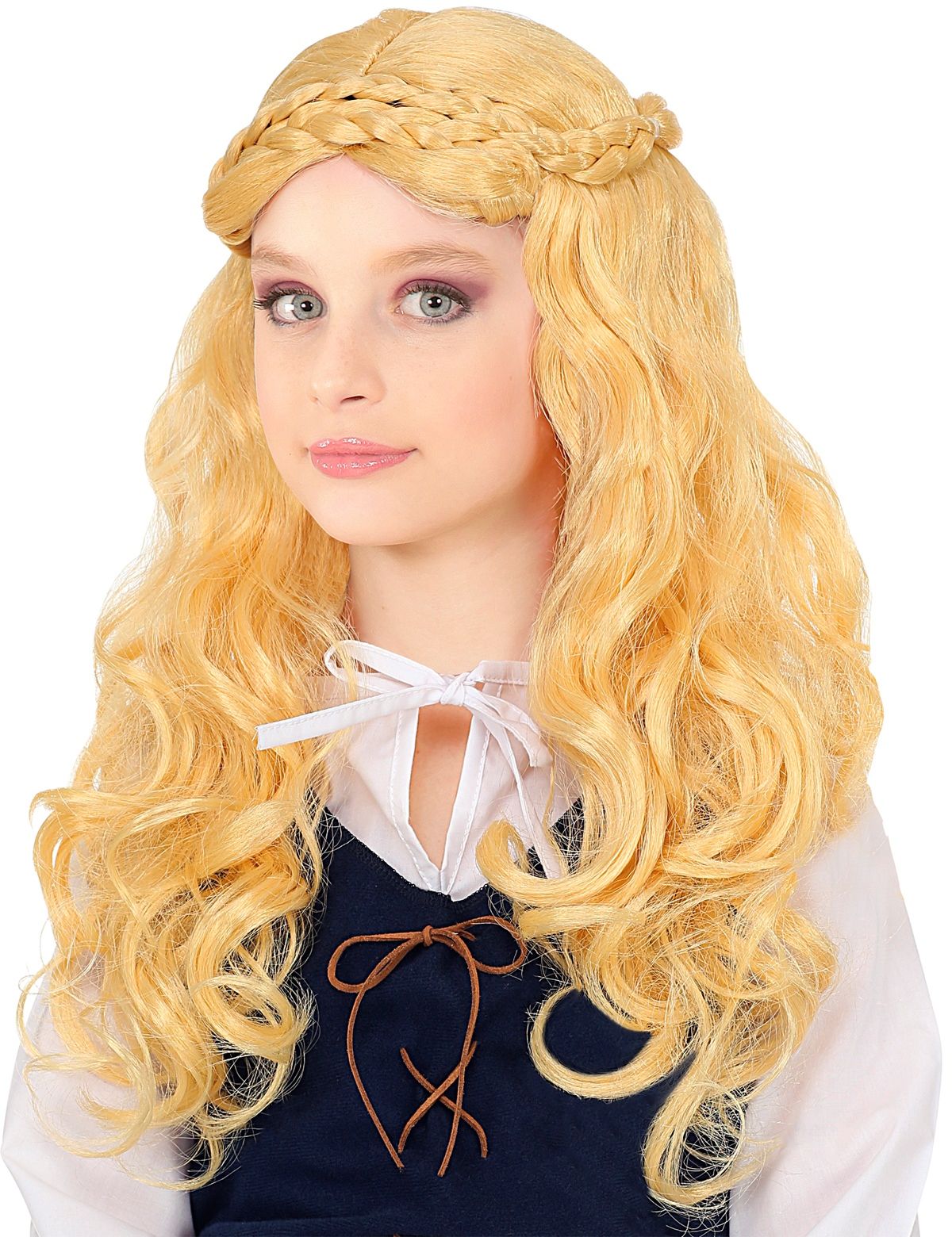 Blonde Pruik Middeleeuwen Meisje