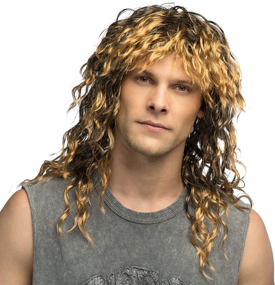 Blonde Rock Pruik 80's