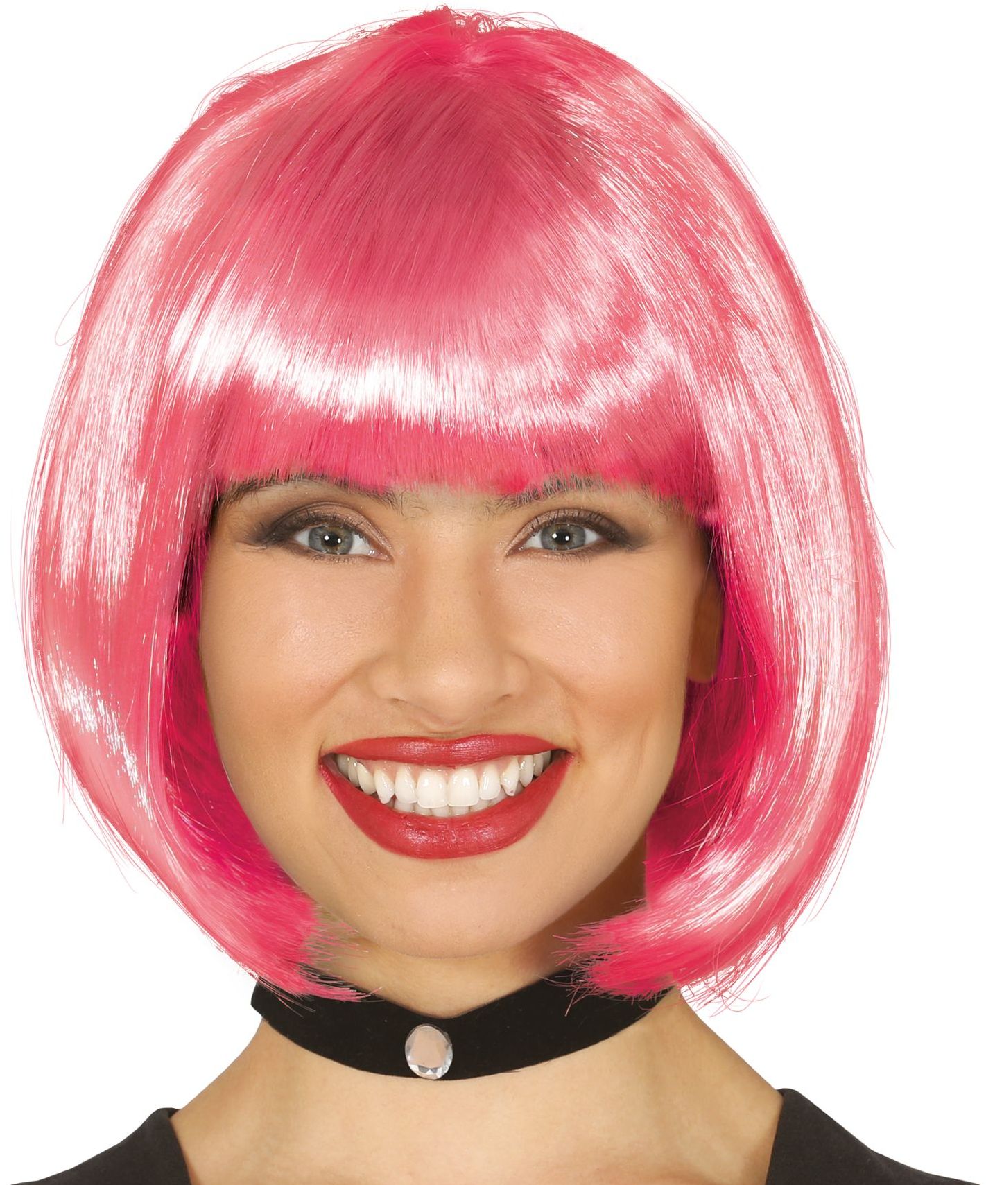 Bobline Pruik Neon Roze