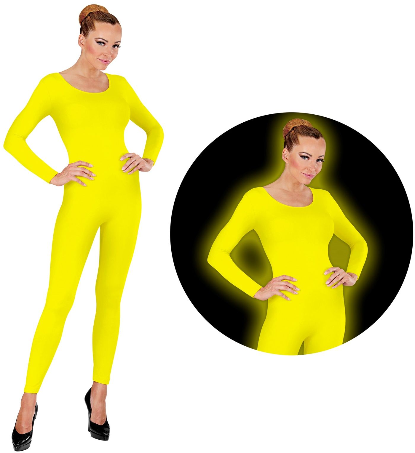 Bodysuit neon geel