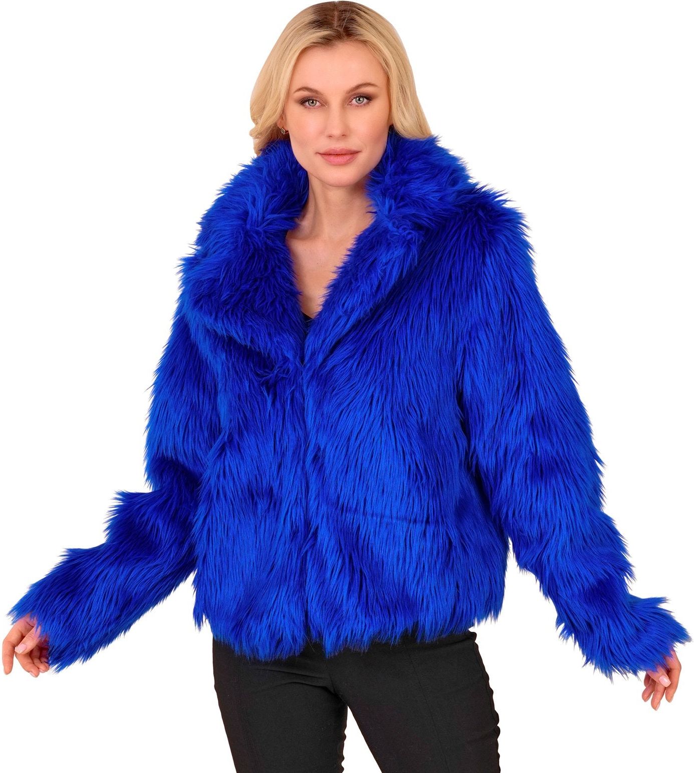 Bontjas Carnaval Festival Blauw Dames