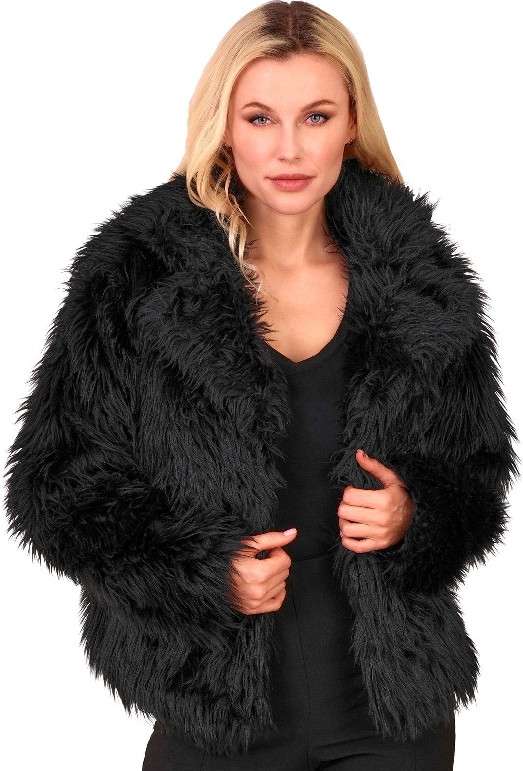 Bontjas Carnaval Festival Zwart Dames