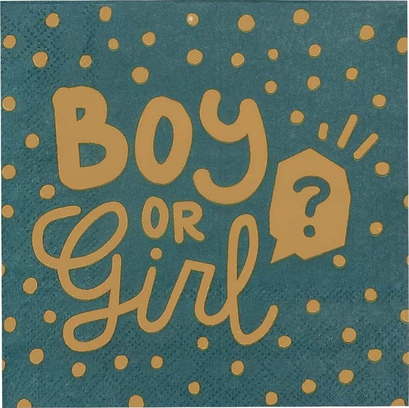 Boy or girl gender reveal servetten 20 stuks