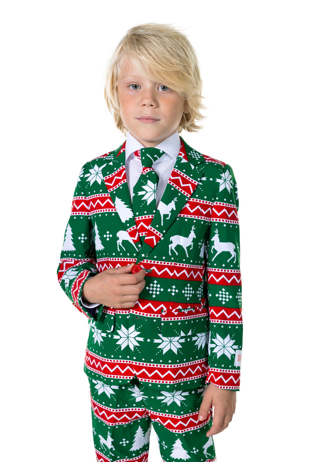 BOYS Festive Green suit Jongens Opposuits