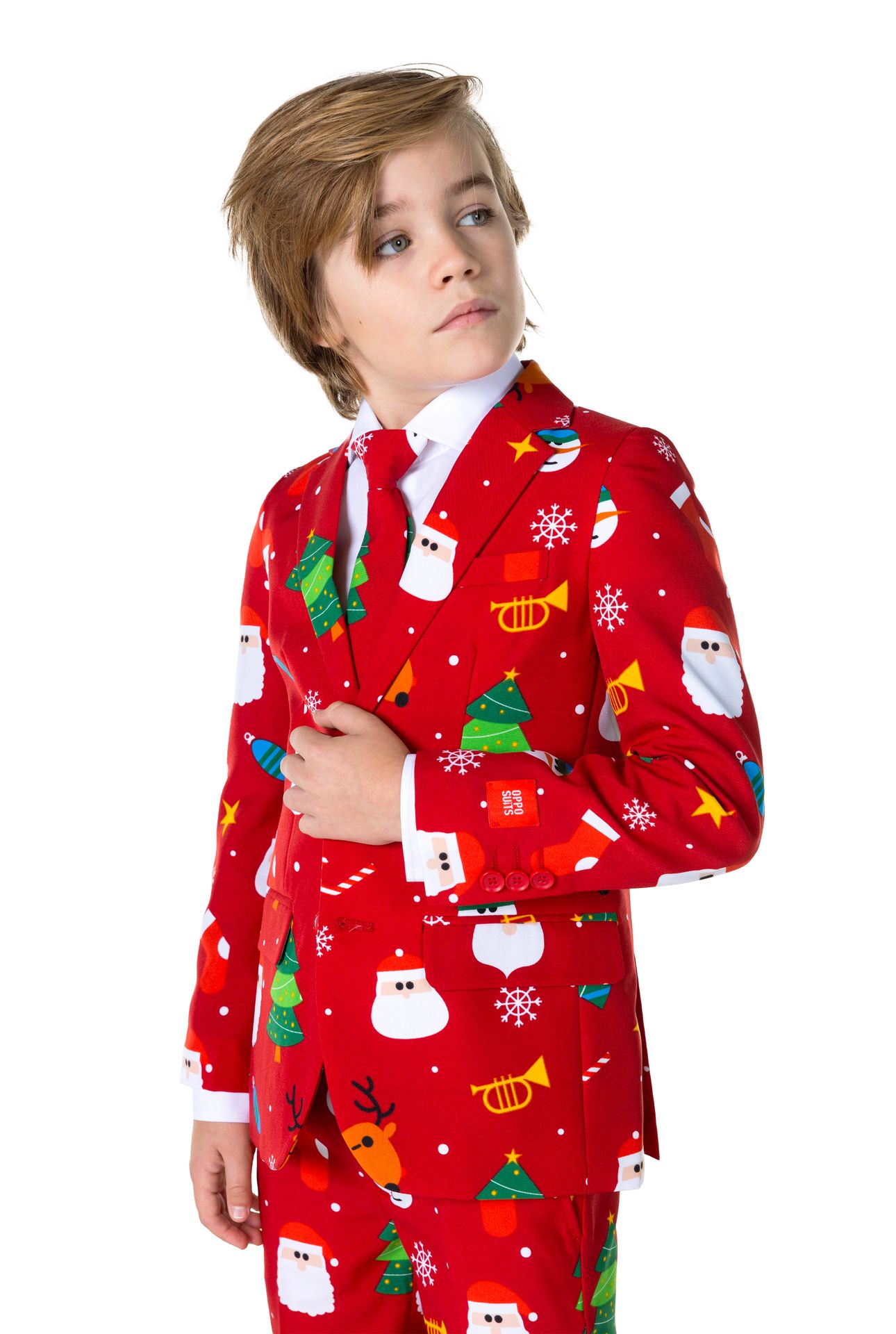 BOYS Festivity Red suit Jongens Opposuits