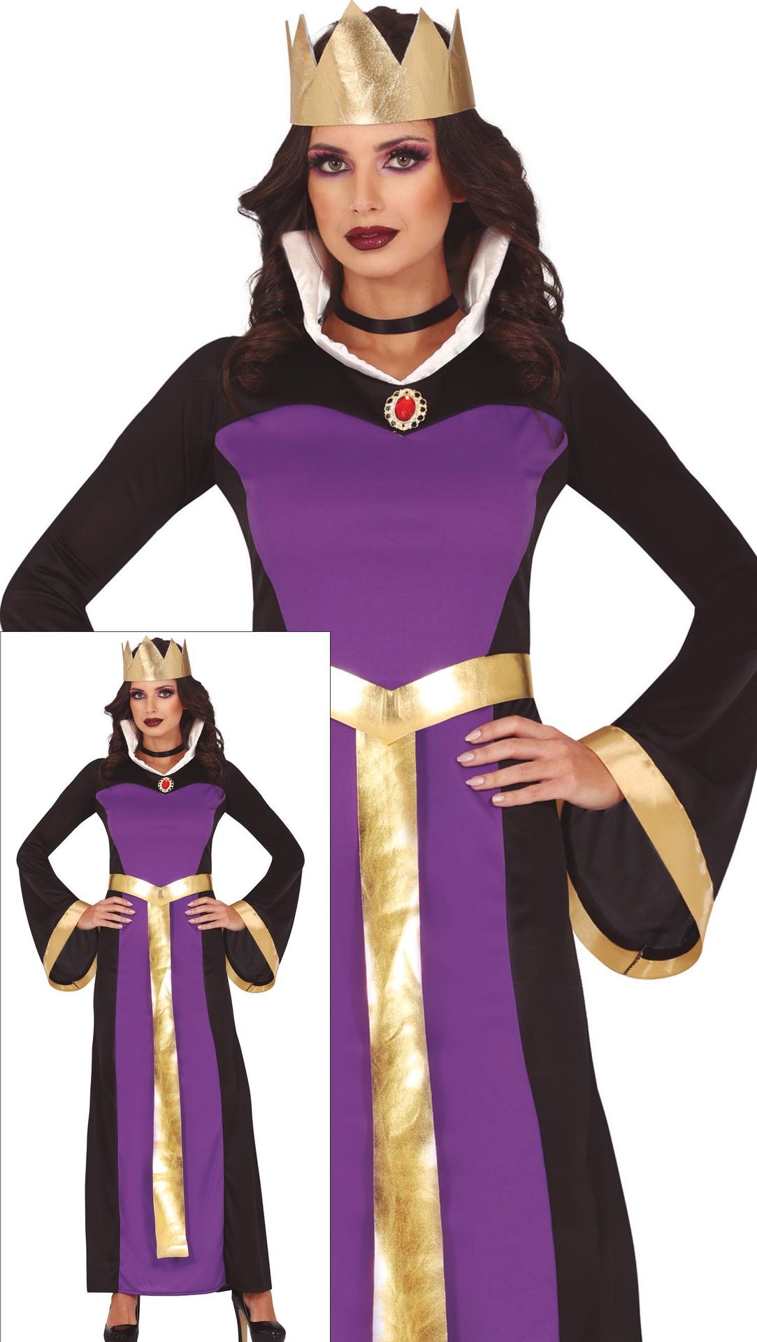 Boze koningin Sneeuwwitje jurk halloween dames