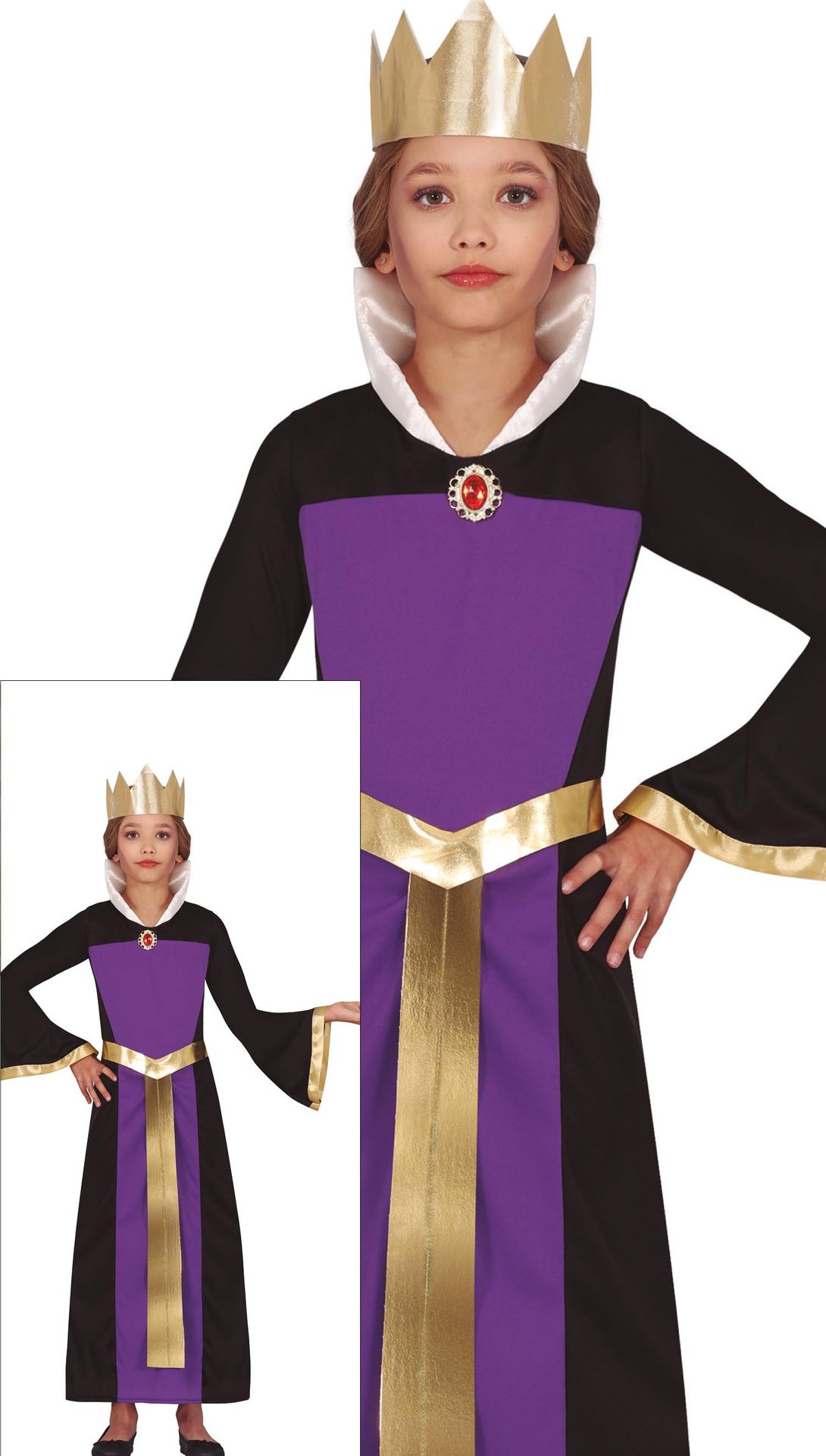 Boze koningin Sneeuwwitje jurk halloween kind