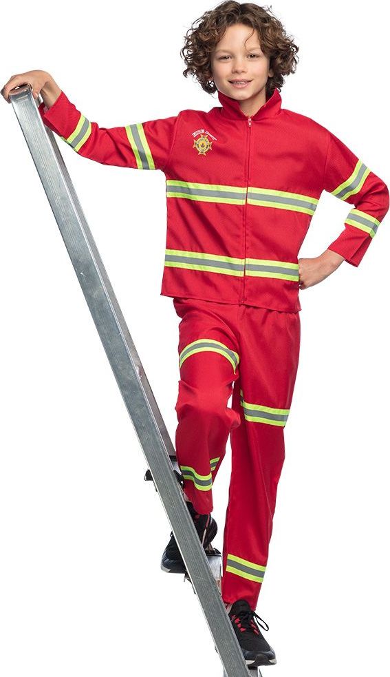 Brandweer outfit jongens rood