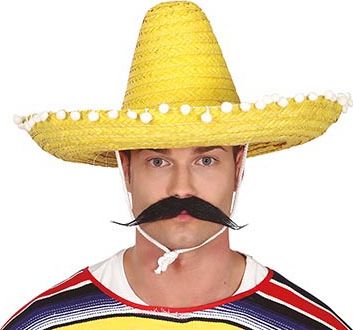 Brede Spaanse sombrero geel