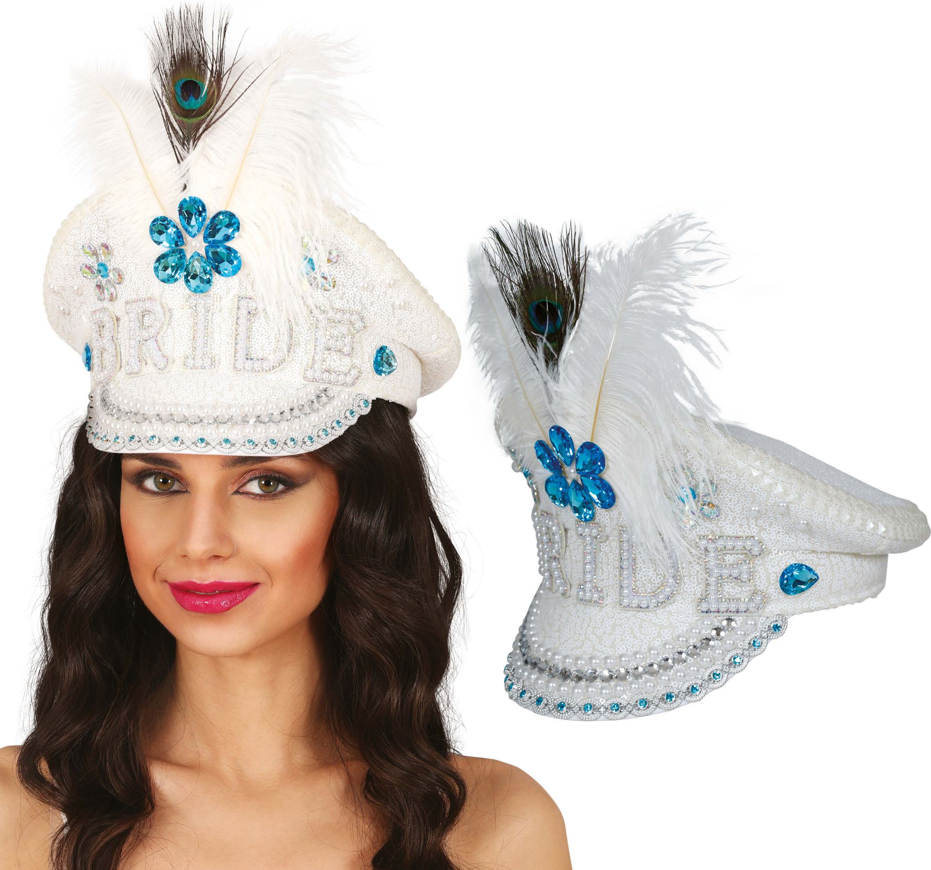 Bride Pet Wit Kristallen