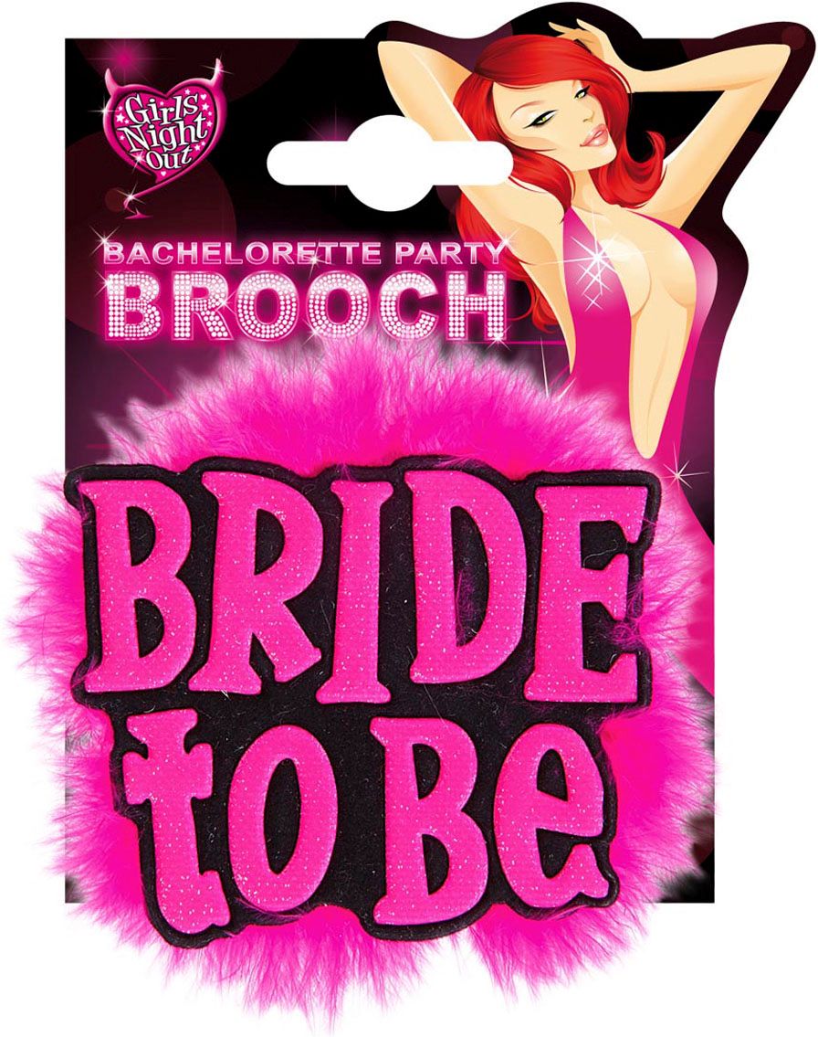 Bride-to-be broche zwart