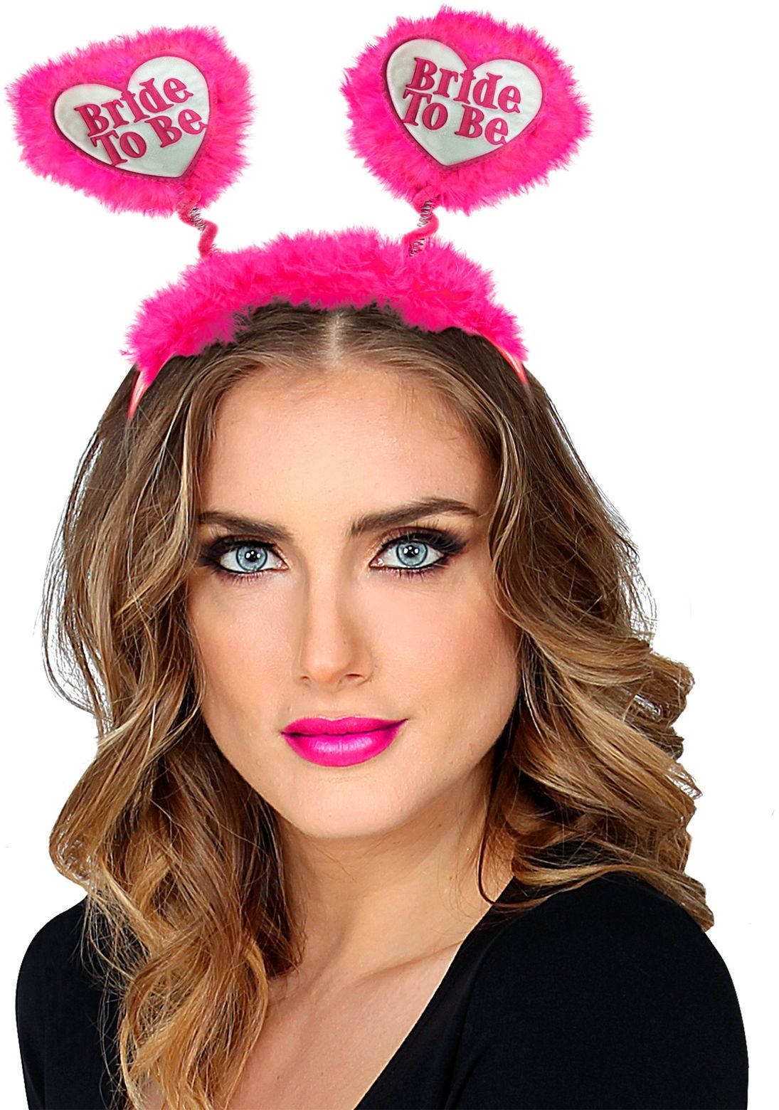 Bride-to-be hoofdband roze-wit