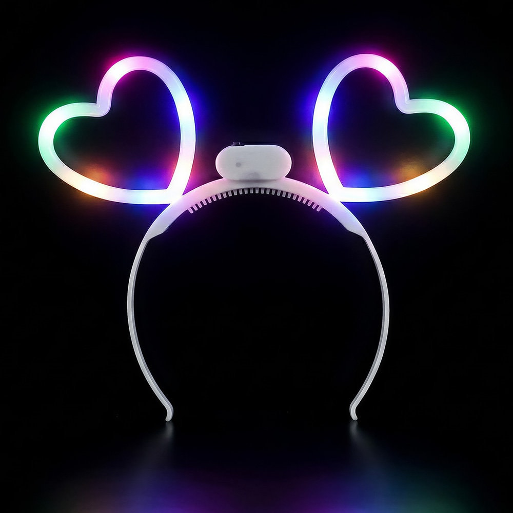 Bride to Be Tiara Glowing hearts Wit met LED Verlichting