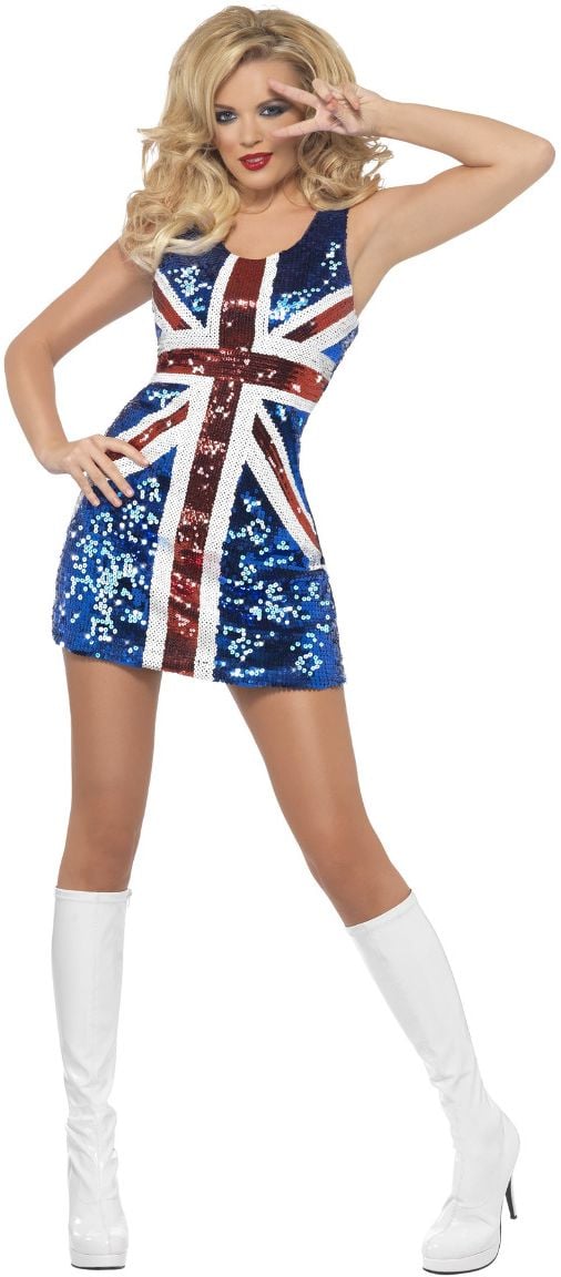 Britse vlag glitter jurkje