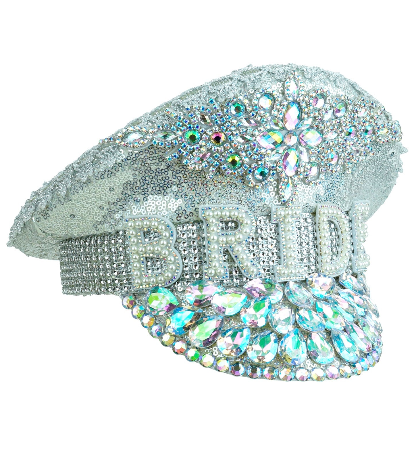 Bruid Glitter Hoed Zilver Festival Dames Mannen