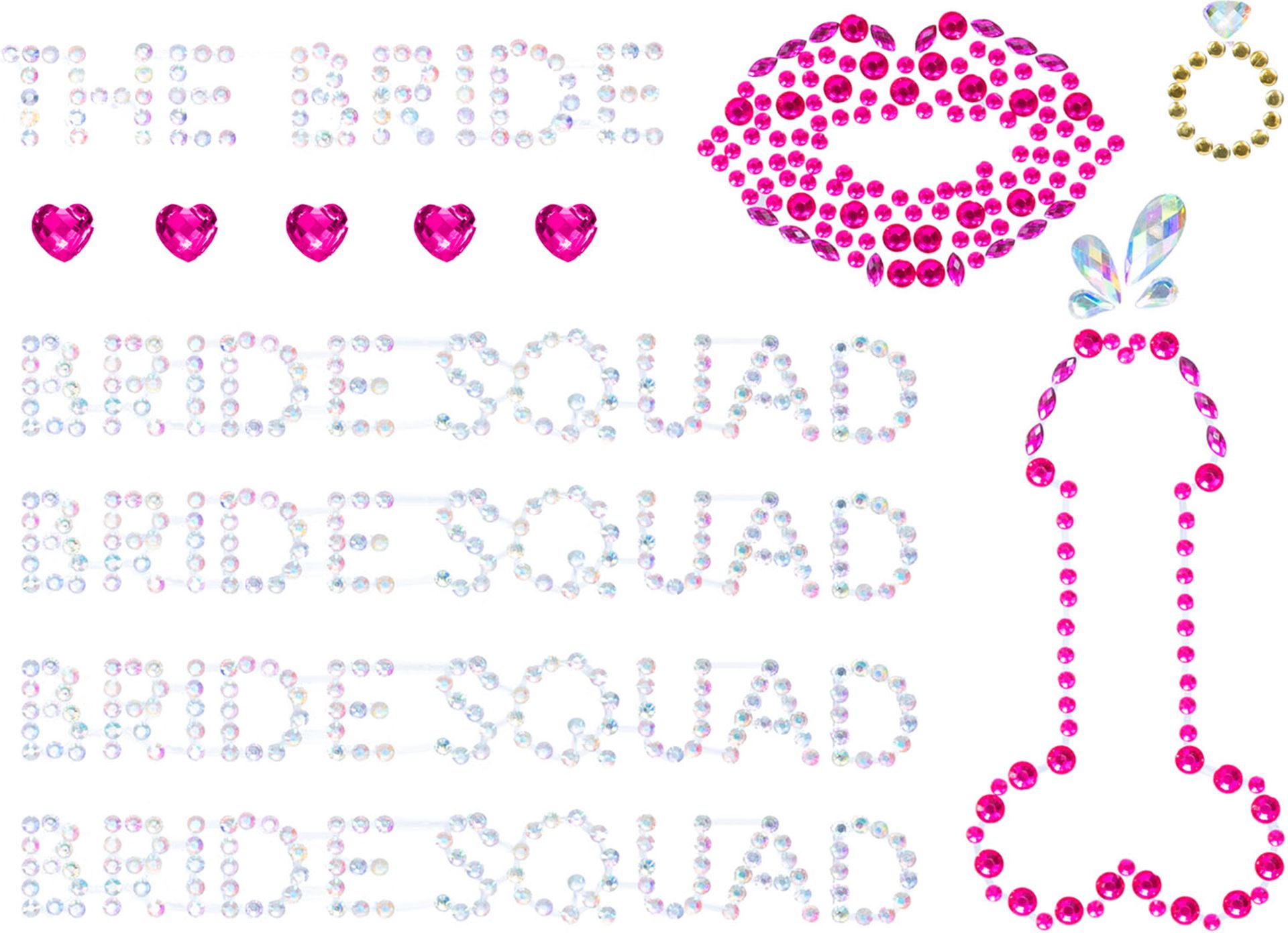 Bruiloft bodyjewels bride squad