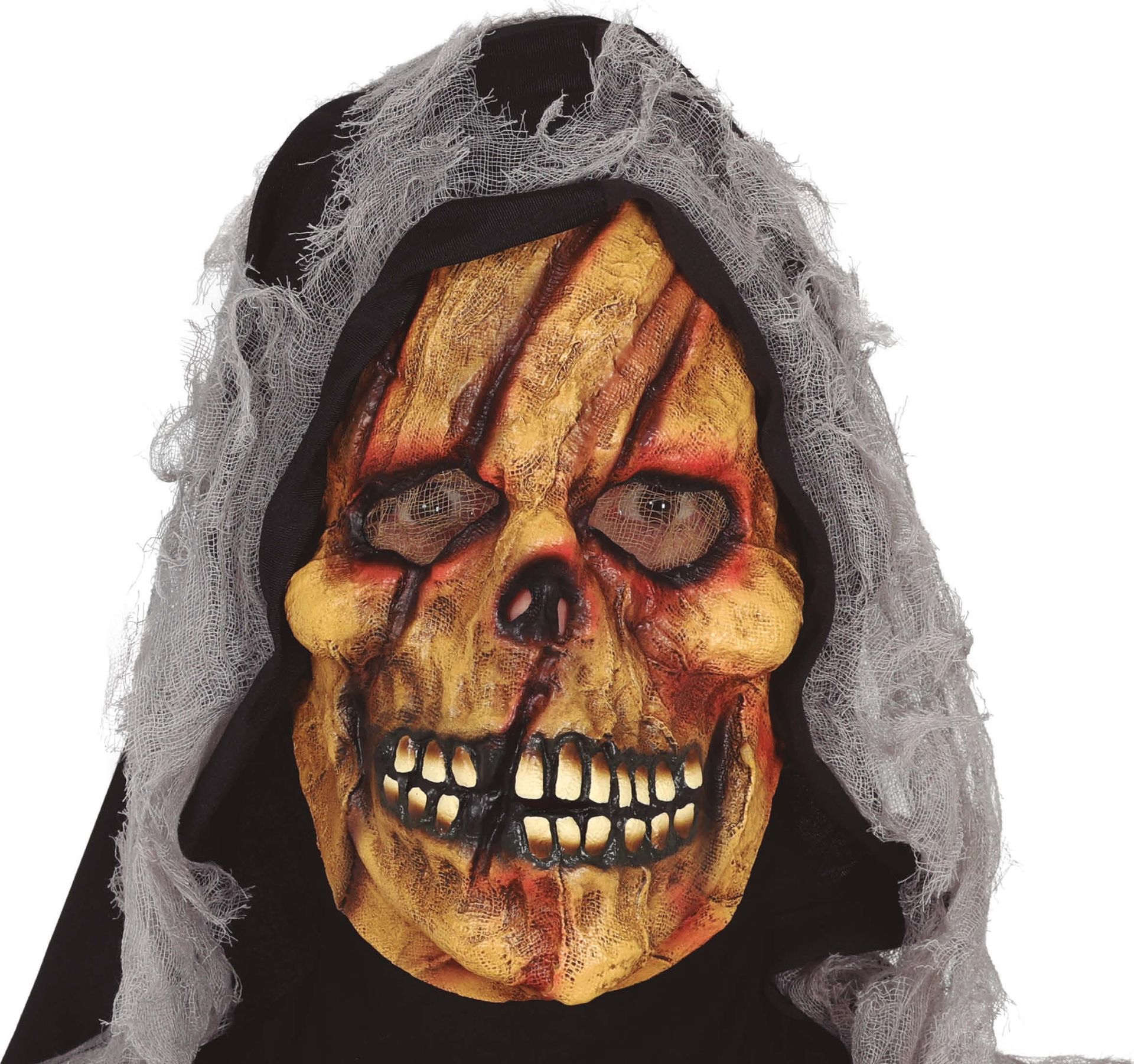 Bruin skelet masker met kap halloween