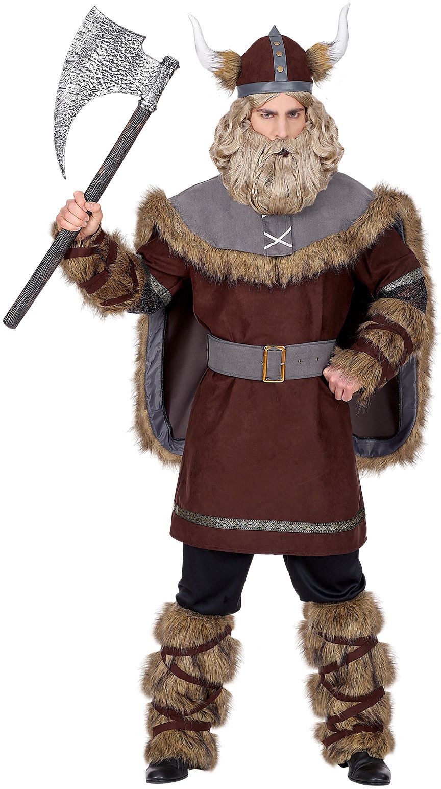 Bruin viking kostuum mannen