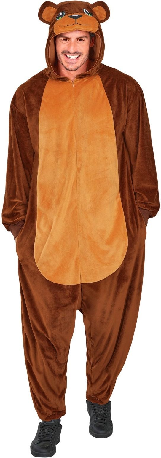 Bruine Beren Onesie Volwassenen