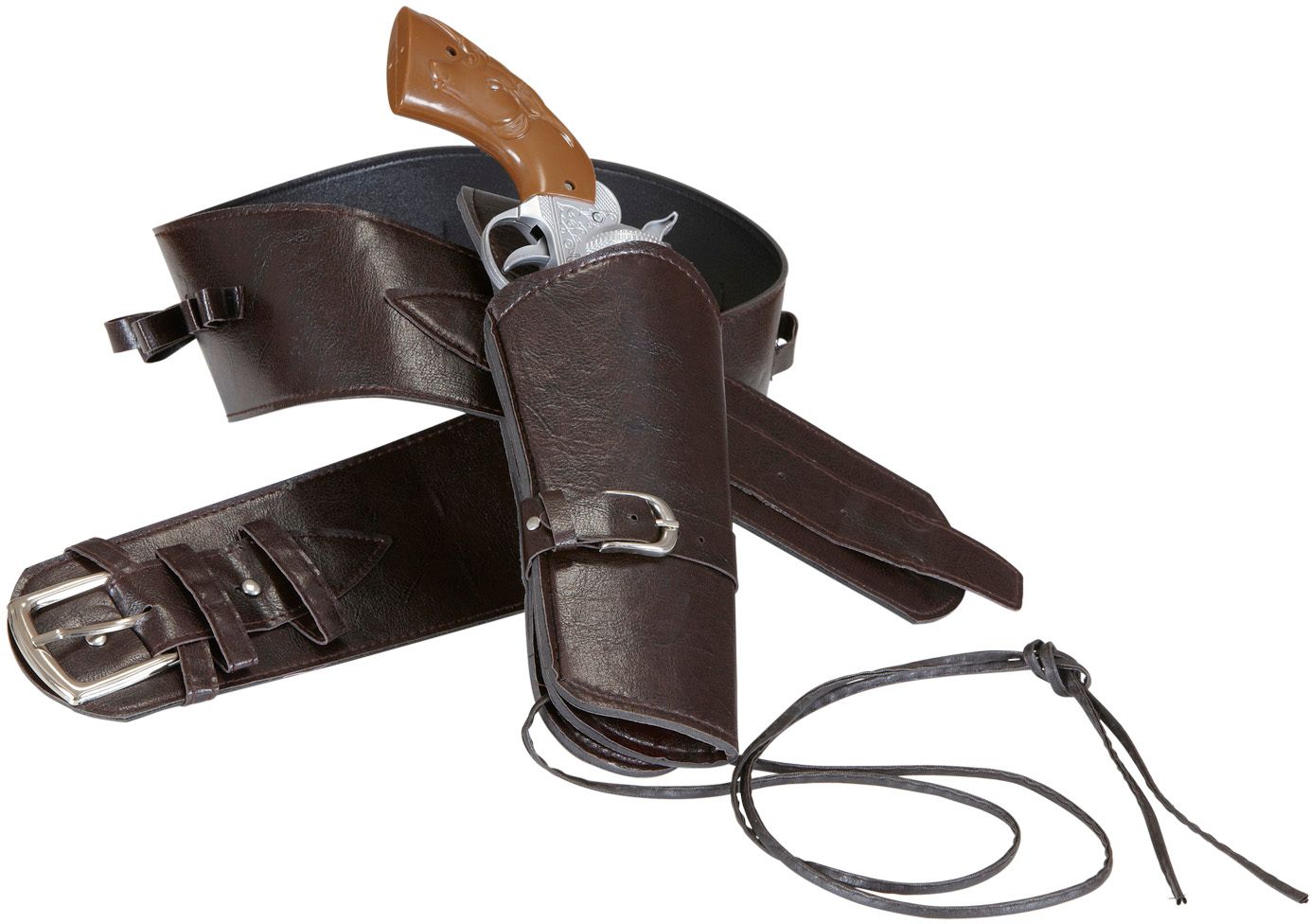 Bruine cowboy riem met holster