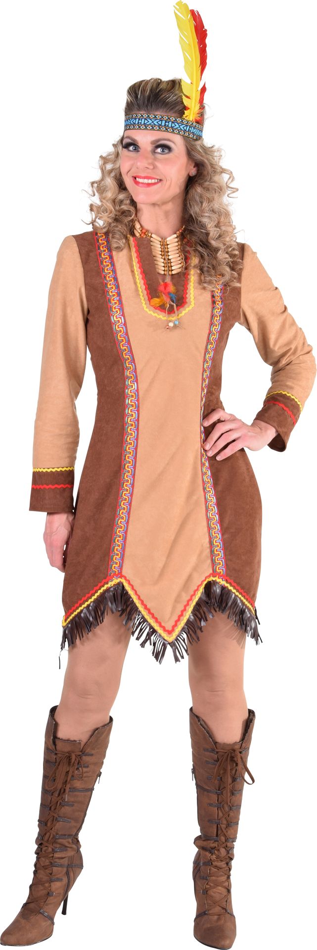 Bruine indianen jurk vrouwen