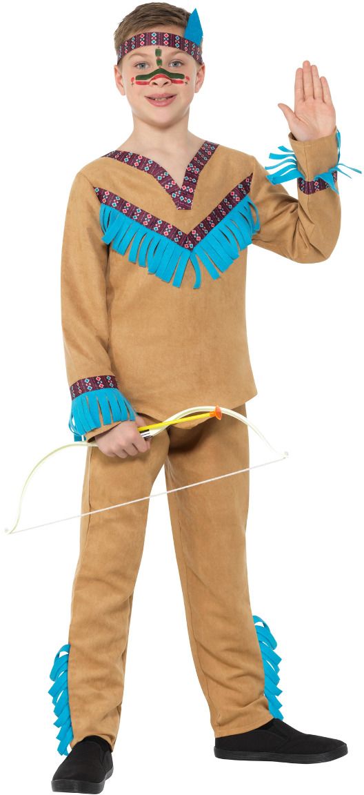 Bruine jongens outfit indiaan