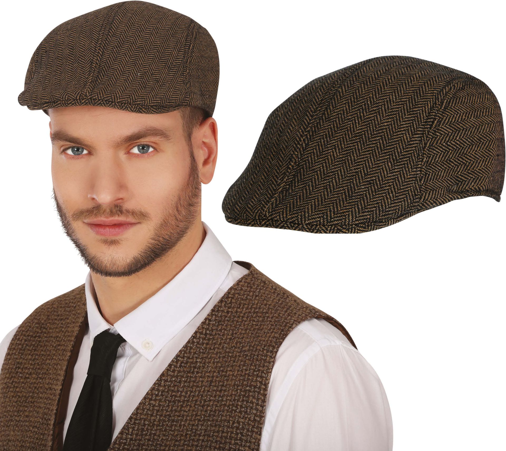 Bruine Peaky Blinders Flat Cap
