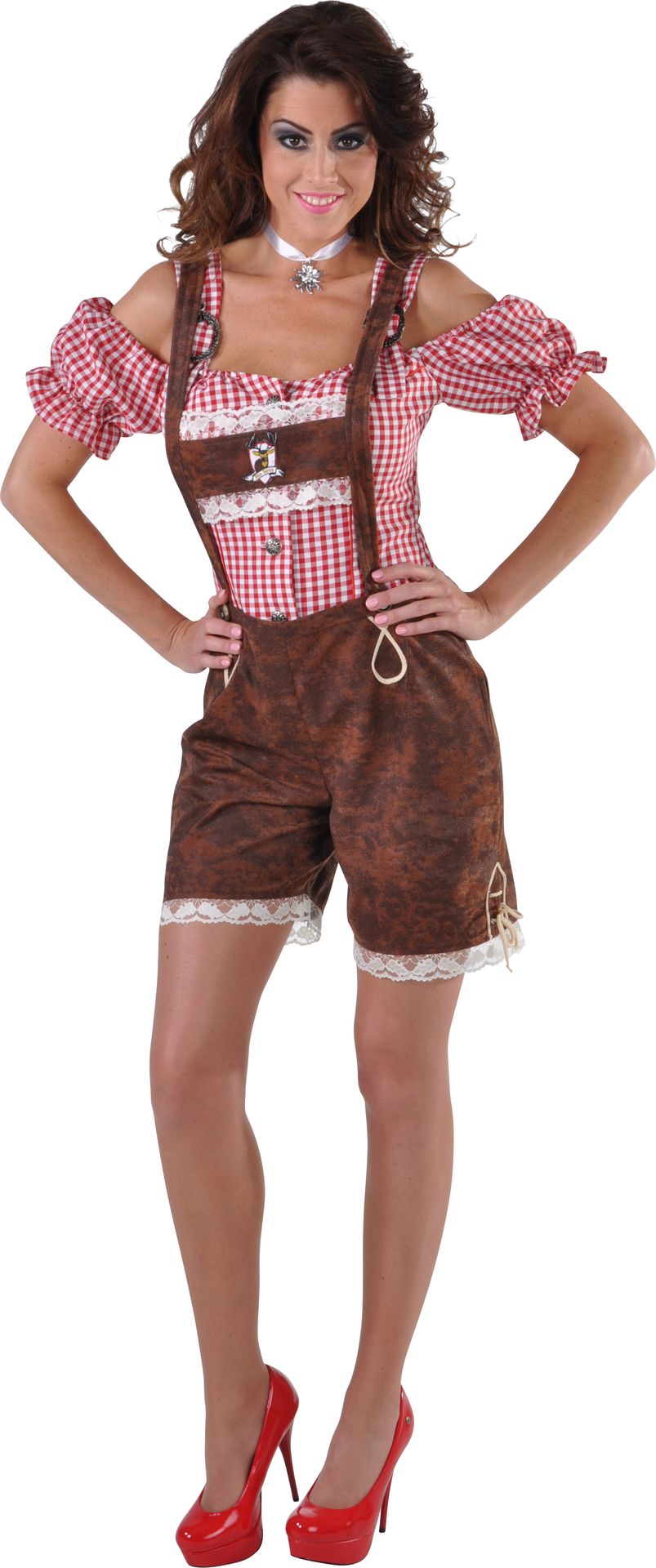 Bruine tiroler broek vrouw