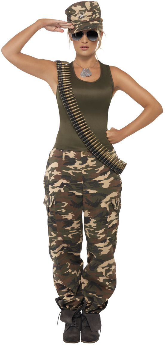 Camouflage dames leger kostuum