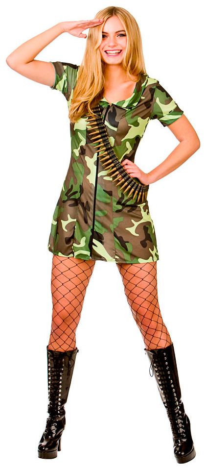 Camouflage jurk