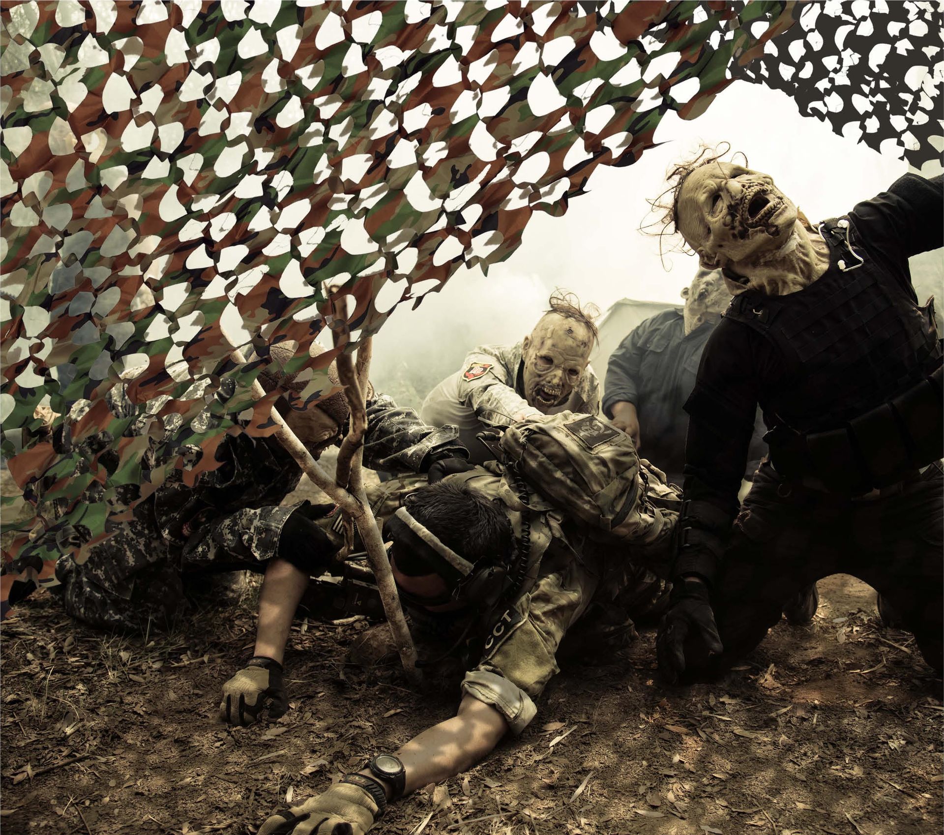 Camouflage net polyester 180cm