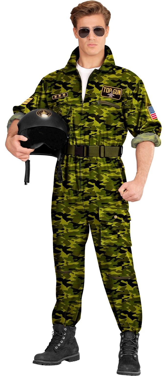 Camouflage overall top gun mannen