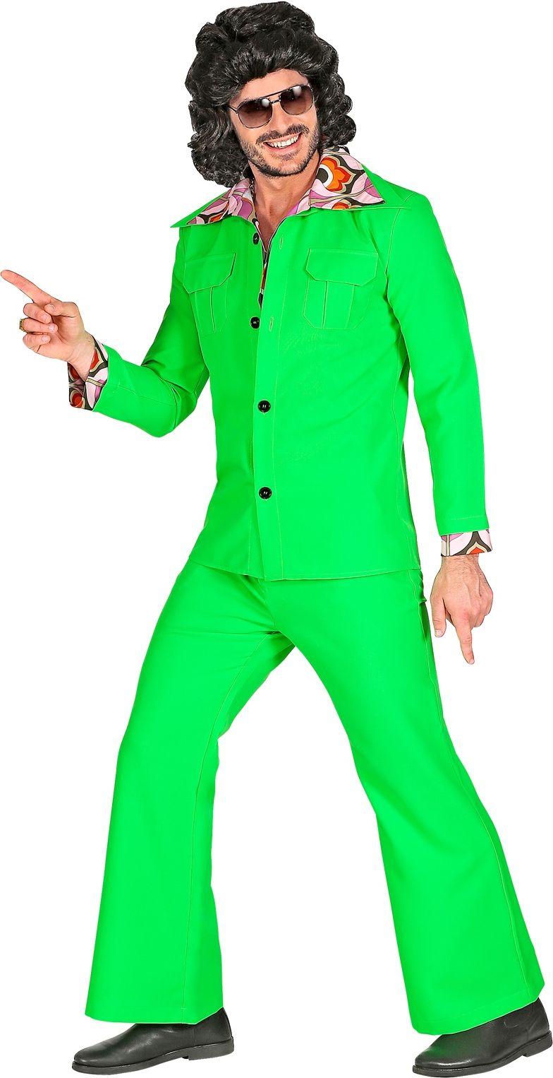 Carnaval 70s pak groen