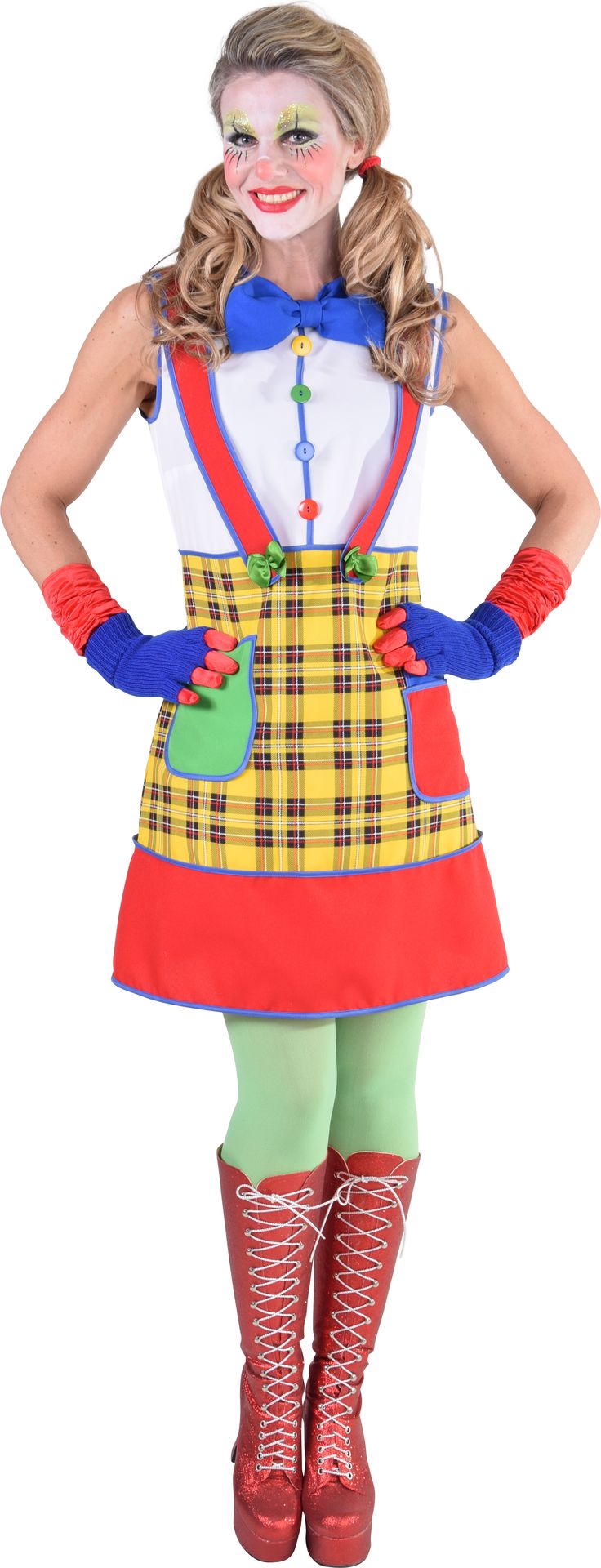 Carnaval clowns jurk vrouwen