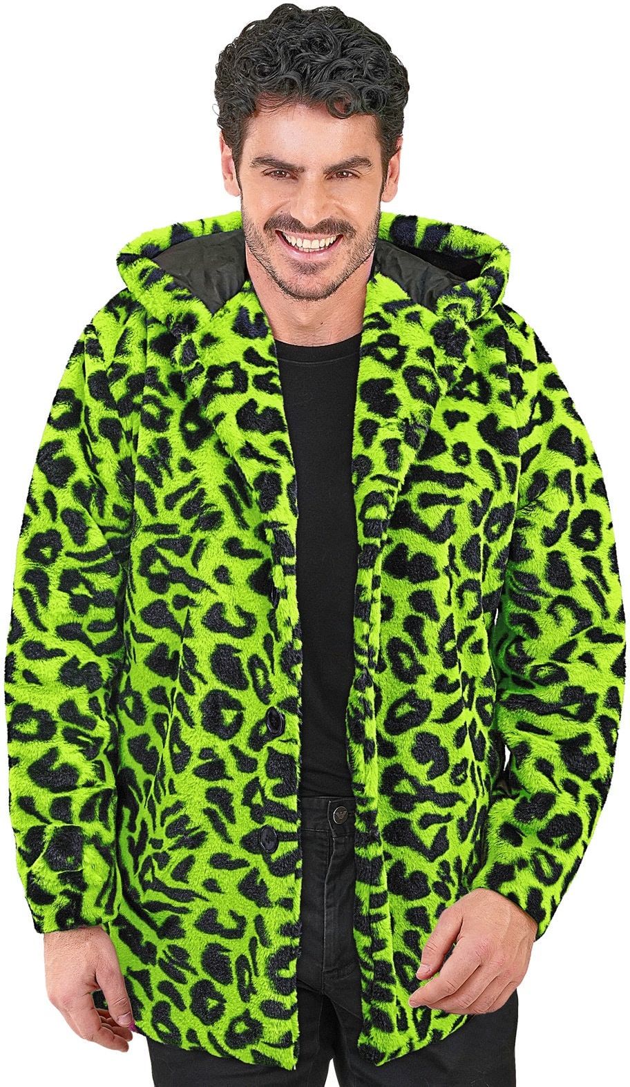 Carnaval Festival Bontjas Groen Panterprint Heren