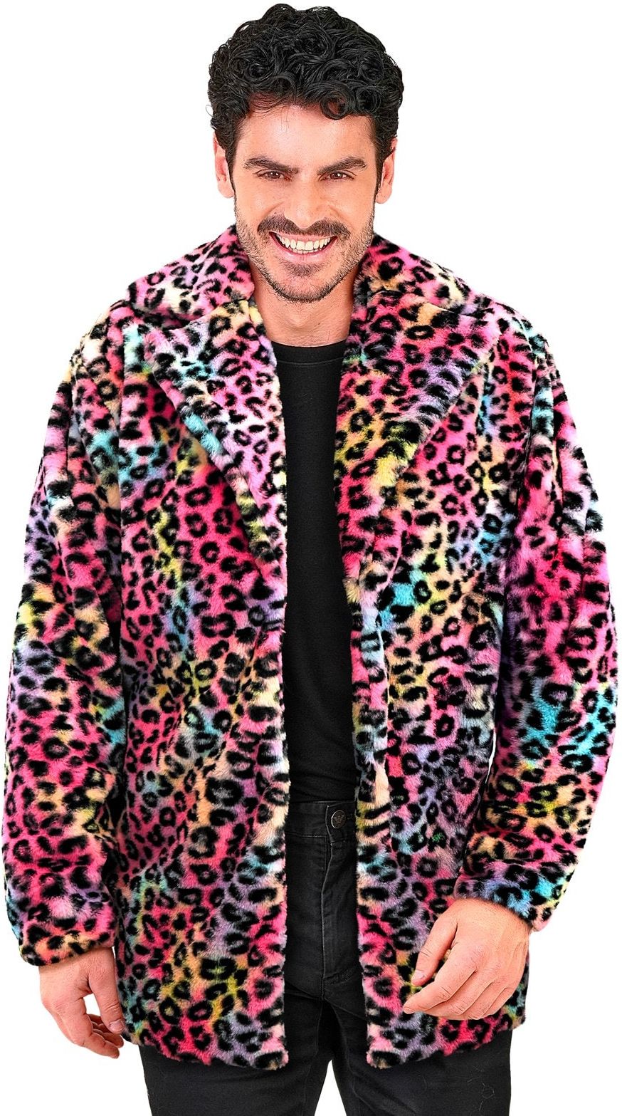 Carnaval Festival Bontjas Regenboog Panterprint Heren