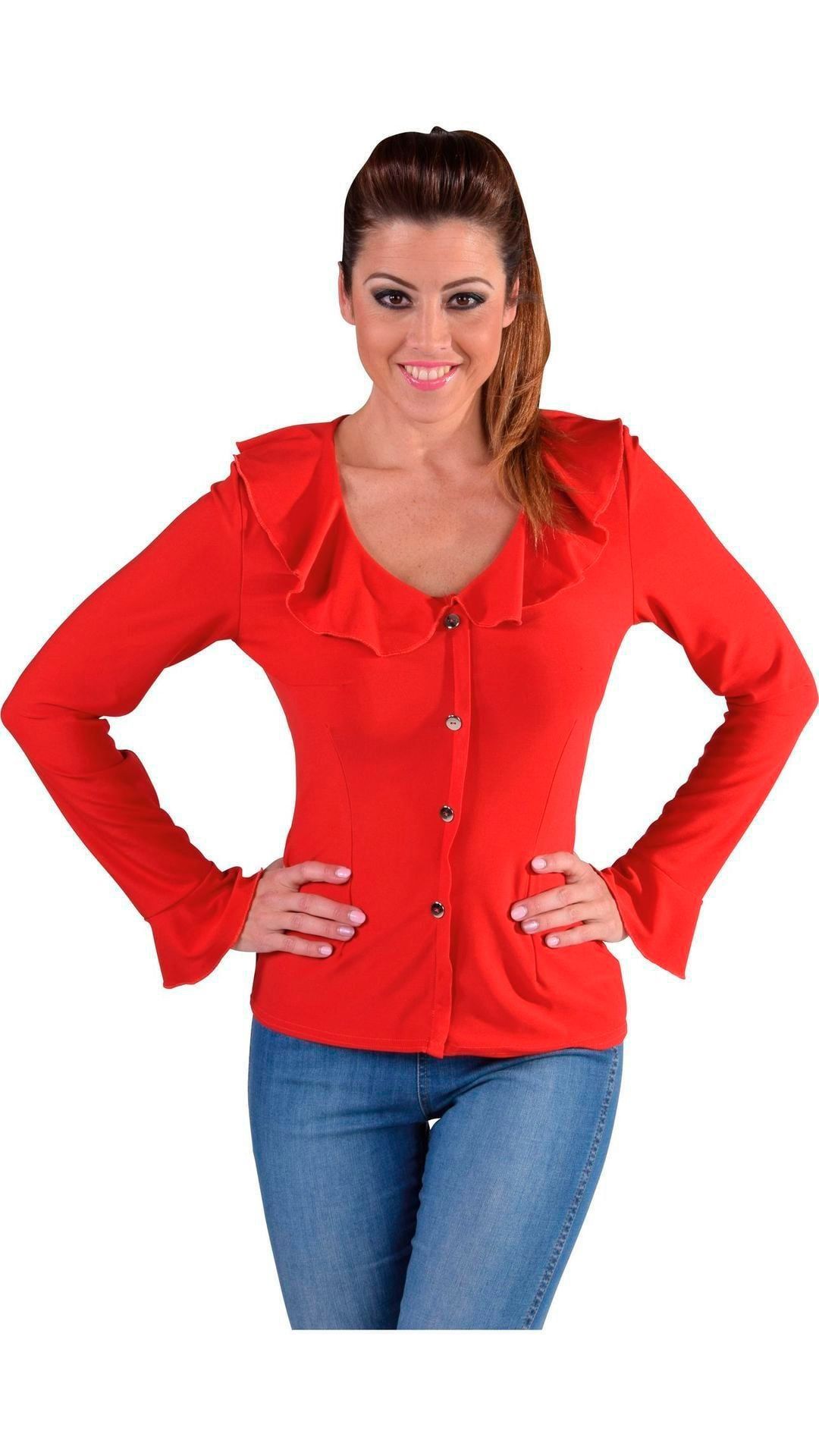 Carnavals blouse rood vrouwen